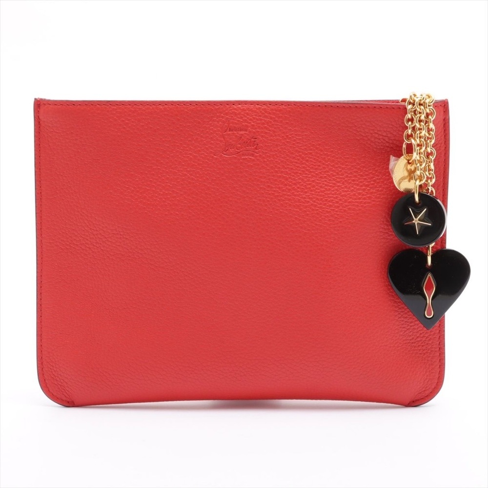 Christian Louboutin Loubicute Calf Empire Charms Clutch Bag